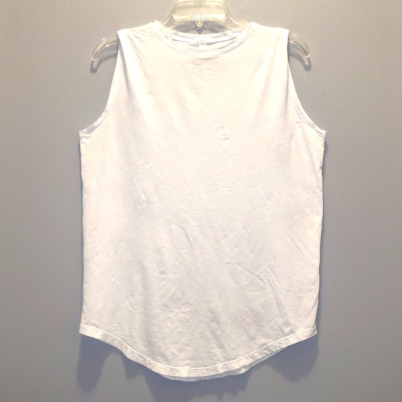 lululemon athletica Tops - LULULEMON Brunswick Womens Sz 4 White Muscle Tank Sleeveless Shirt Cotton Blend